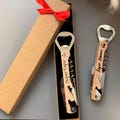 personalized wooden lemonade maker - bottle opener knife corkscrew - Father's Day - bachelorette party wedding gift product logo