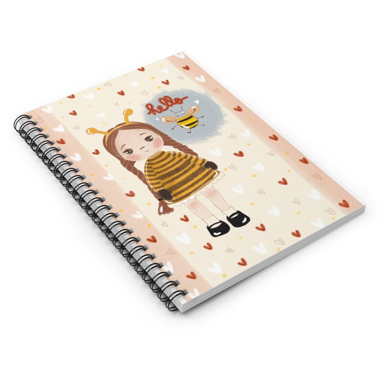 Cute Spiral Notebook,girly Notebook,girl Planner and Journal,2024 Planner,spiral Journal,bee