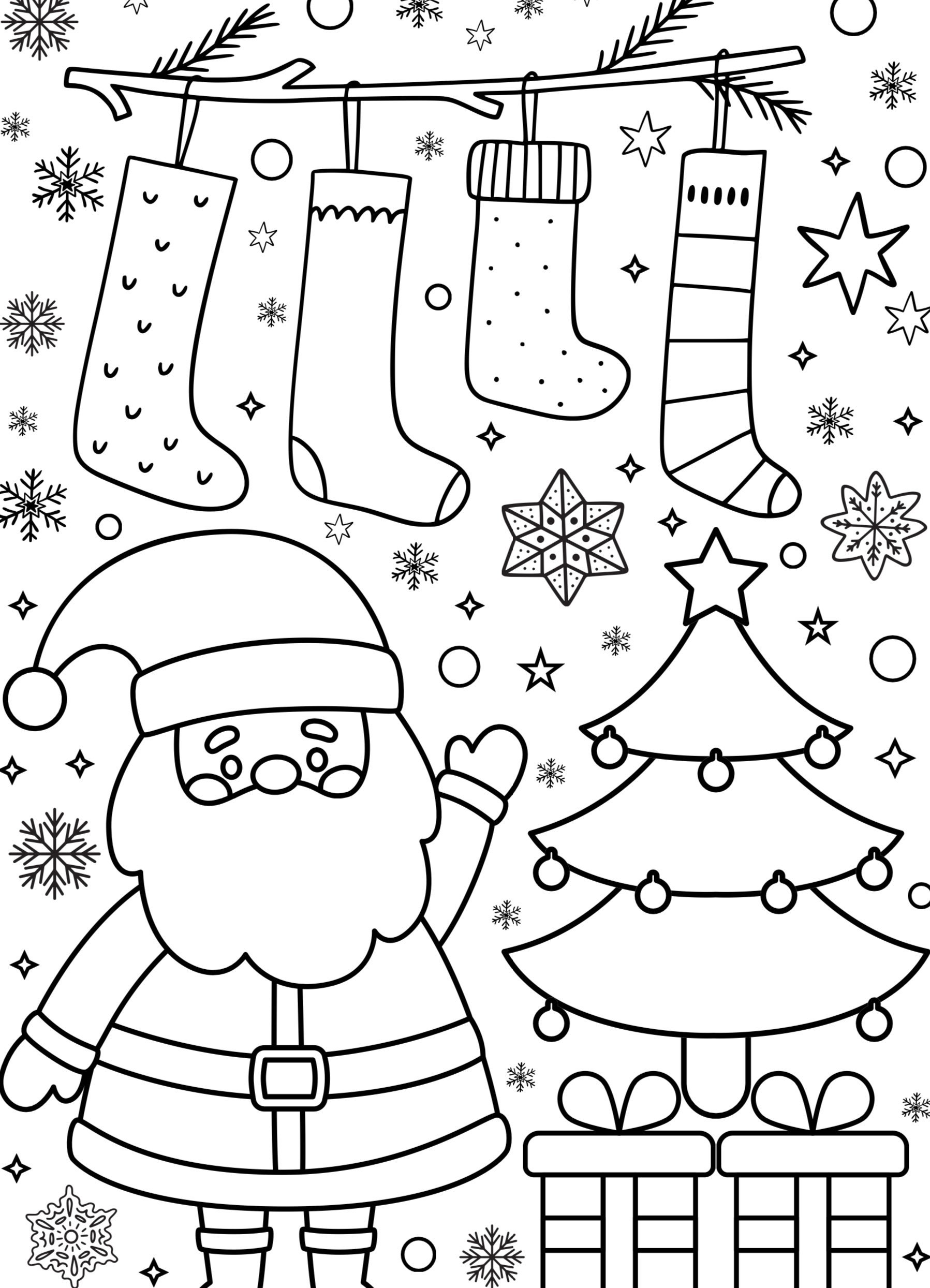 Bilder zum Ausmalen mit Weihnachtsmotiven - Etsy.de