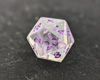 Clear polyhedral dice set