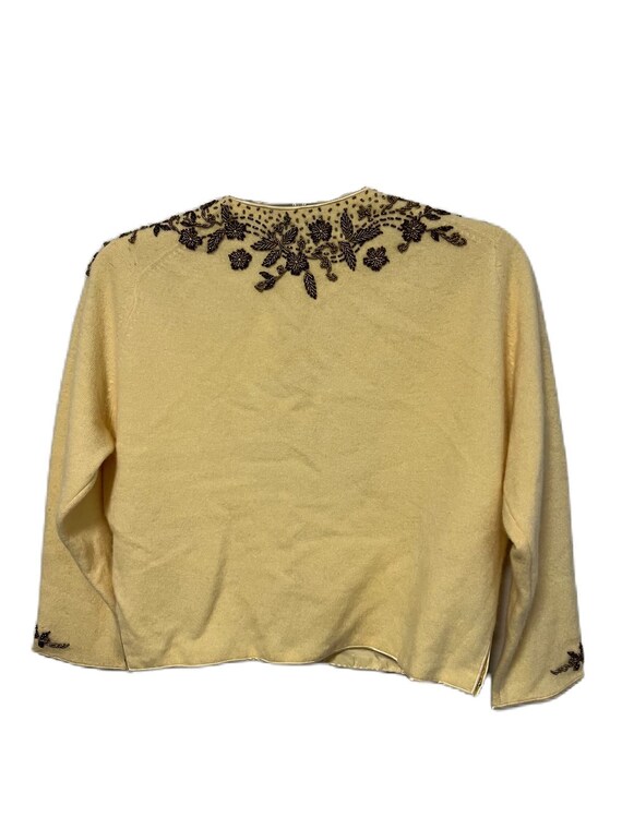 Vintage Chen Sisters Cream Embroidered Sweater 19… - image 2