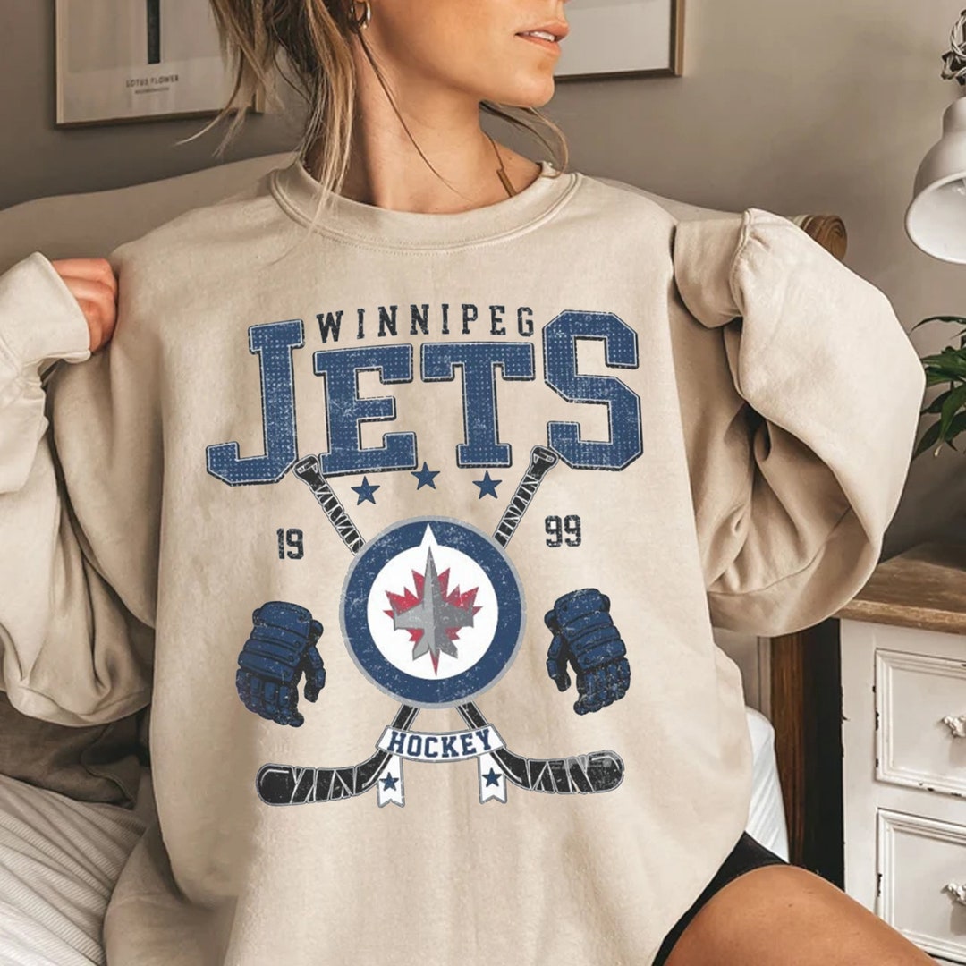 Winnipeg Jets Vintage 90s Sweatshirt Ice Hockey Shirt NHL Etsy