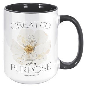 Christian Mug, Ephesians 2:10, Bible Verse Coffee Mug, Christian Coffee Mug, Christian Tea Mug, Christian Gifts, Scripture Coffee Mug 15oz Accent Mug