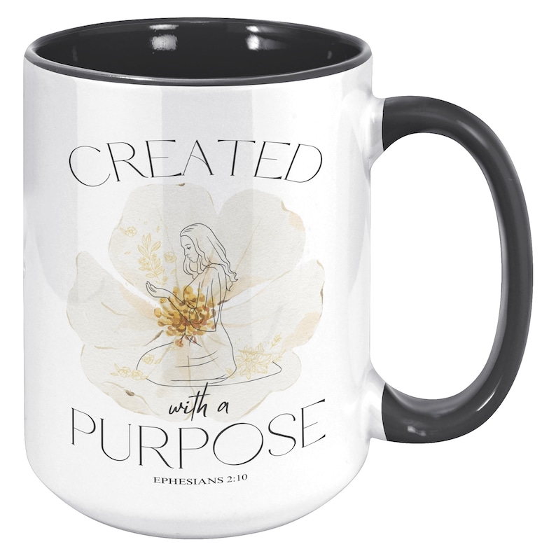 Christian Mug, Ephesians 2:10, Bible Verse Coffee Mug, Christian Coffee Mug, Christian Tea Mug, Christian Gifts, Scripture Coffee Mug 15oz Accent Mug