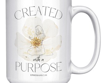 Christian Mug, Ephesians 2:10, Bible Verse Coffee Mug, Christian Coffee Mug, Christian Tea Mug, Christian Gifts, Scripture Coffee Mug