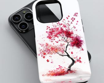 Cherry Blossom 3D Tough Phone Case – Floral Sakura Cover
