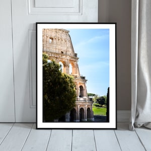 Impresión digital del Coliseo - Arte mural de Roma, Italia / Fotografía del Coliseo Romano / Decoración de viajes por Europa / Fotografía de arquitectura antigua