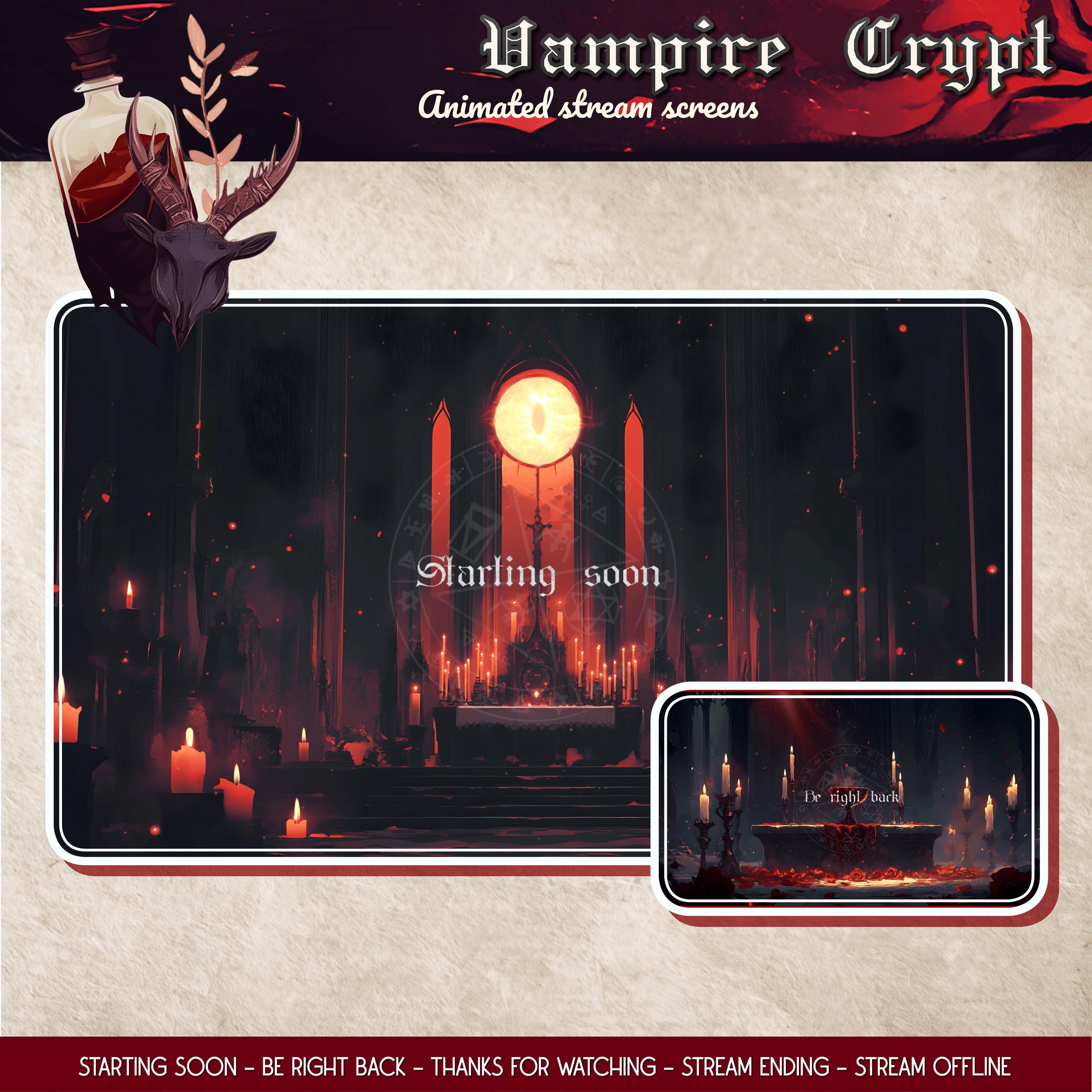 Vampire Crypt Animated Stream Screens: D&D Gothic RPG (digital Download ...