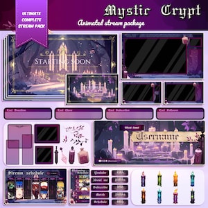 Vampire Crypt Full Stream Package: Gothic D&D Twitch Overlay (Digital Download)