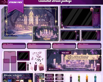 Vampire Crypt Full Stream Package: Gothic D&D Twitch Overlay (Digital Download)