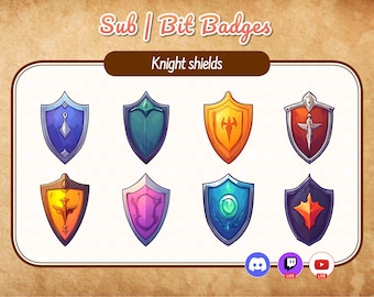 Knight Shield-twitch-badges: Dungeons and Dragons-kanaalpunten