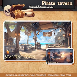 Pirate Inn Animierte Bilder: D&D Twitch Hintergrund (Digitaler Download)