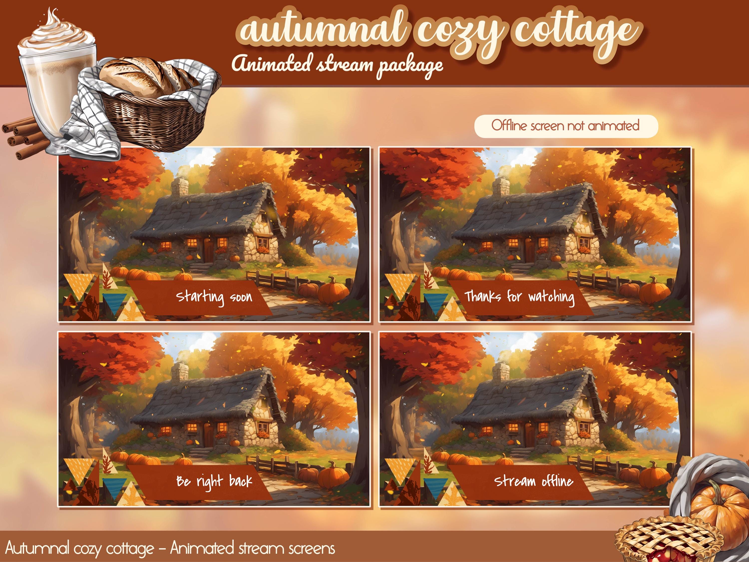 Cozy Cottagecore Autumn Twitch Stream Overlay Package (digital Download ...