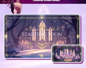 Gothic D&D-streamschermen: geanimeerde crypteachtergrond (digitale download)