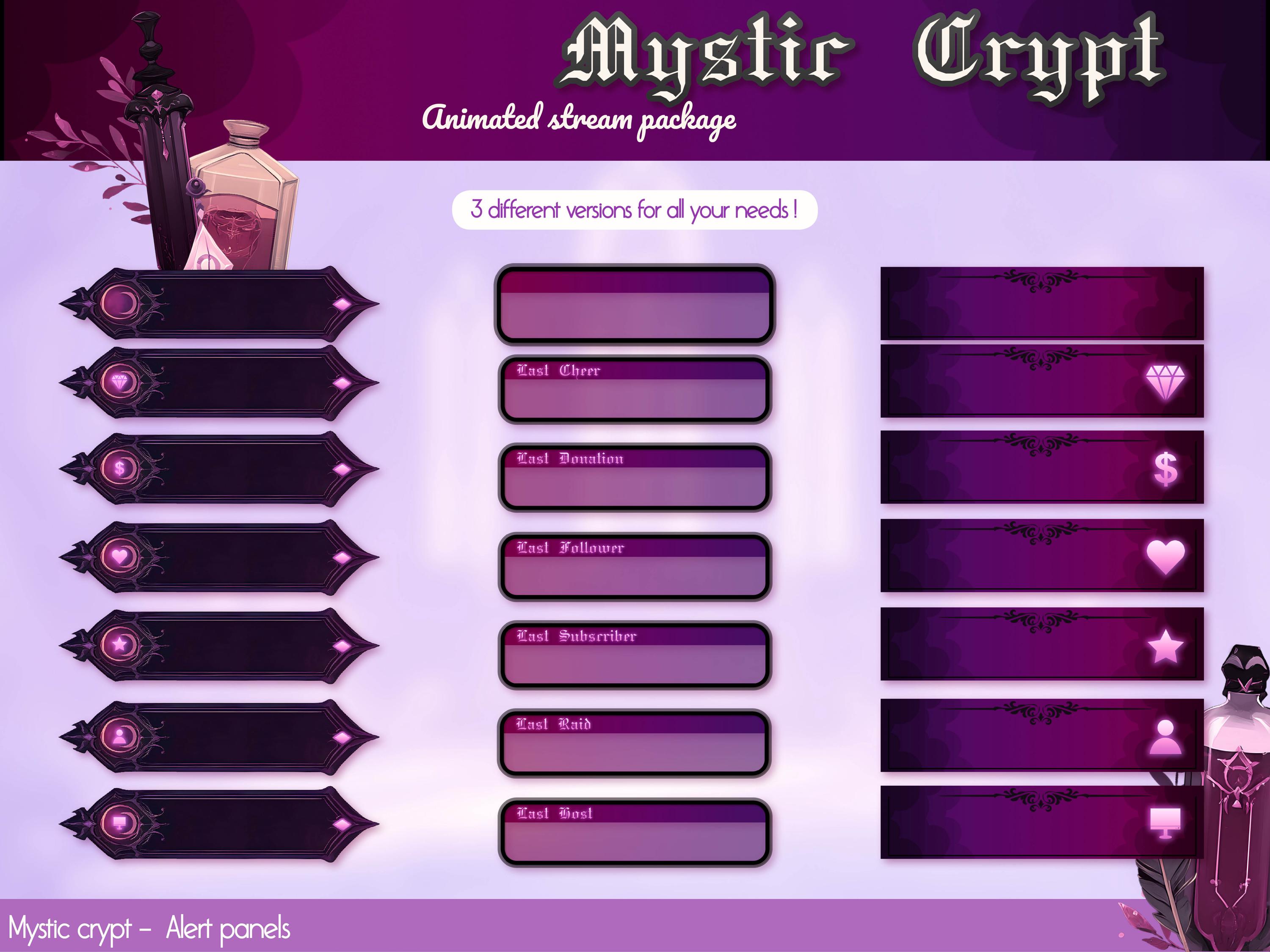 Gothic Crypt Animated Stream Overlay: D&D Twitch Package (digital ...