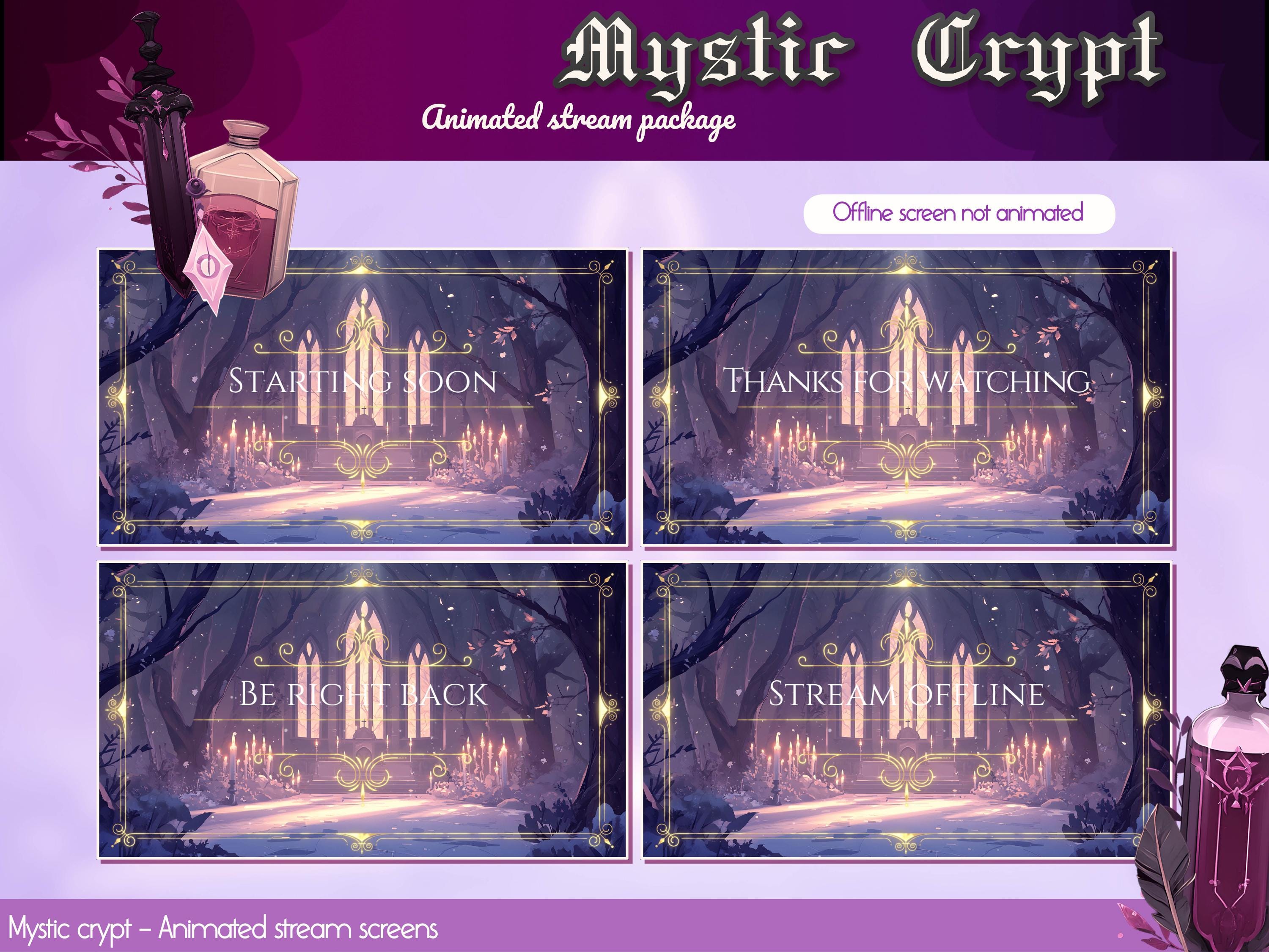 Gothic Crypt Animated Stream Overlay: D&D Twitch Package (digital ...