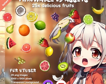 25 Fruits 2D: Recursos para lanzar en Twitch y YouTube (Descarga digital)