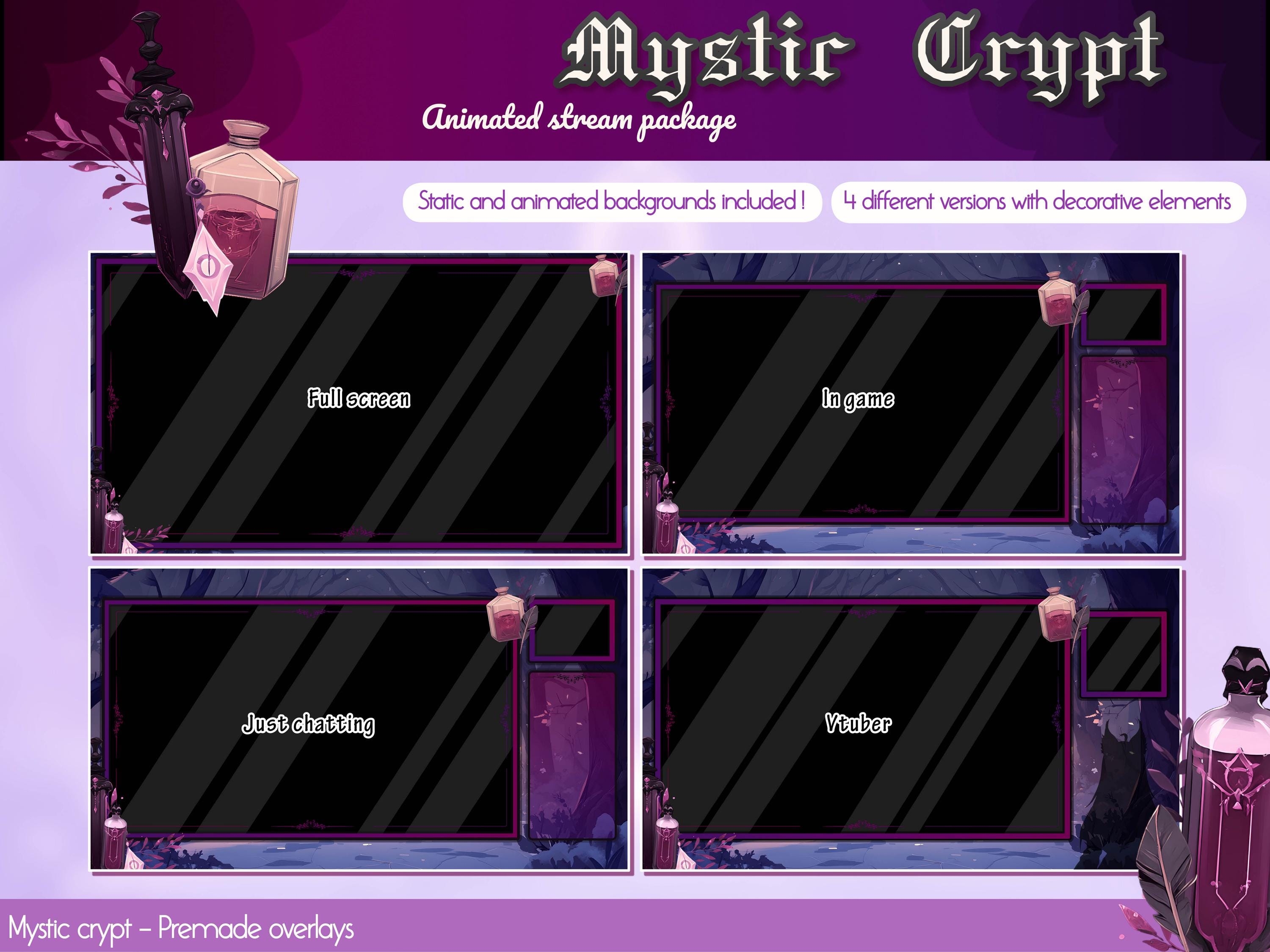 Gothic Crypt Animated Stream Overlay: D&D Twitch Package (digital ...