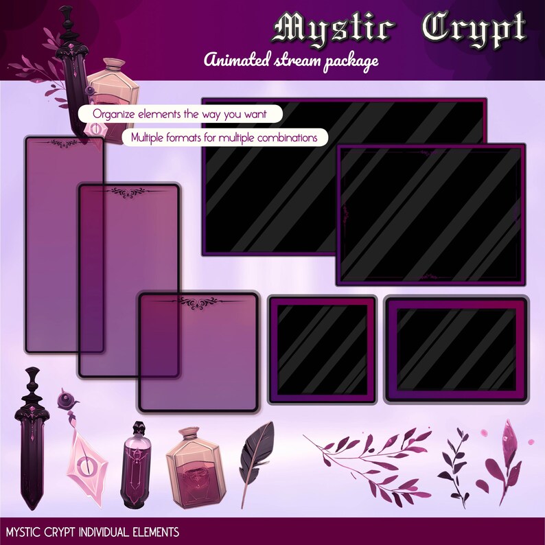 Vampire Crypt Full Stream Package: Gothic D&D Twitch Overlay (digital ...