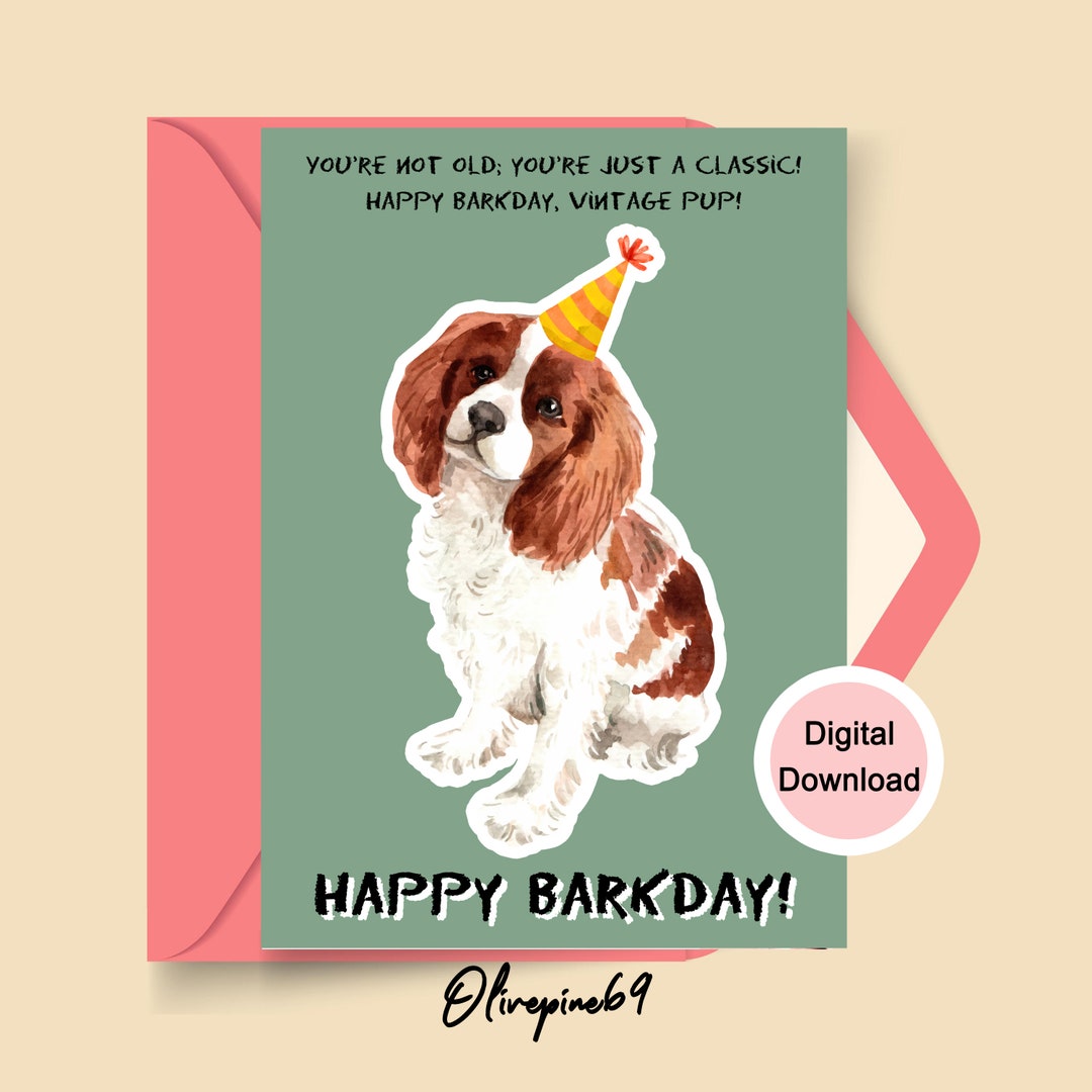 Funny Dog Brthday Card, Dog Lover Brthday Card, Funny Dog And Cake