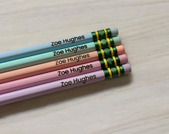 Lápices personalizados / Grabe su nombre Juego de lápices / Regreso a la escuela / Regalo del maestro / Apreciación del maestro / Útiles escolares personalizados