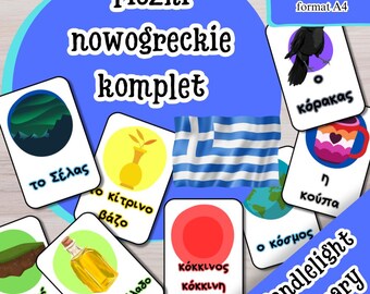 Fiszki nowogreckie. Komplet Candlelight Library - 564 kolorowe fiszki do wydrukowania.