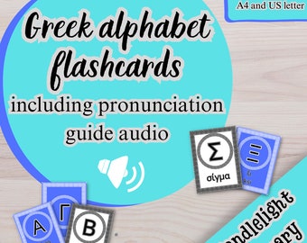 Greek Alphabet Flashcards with Audio (Printable)