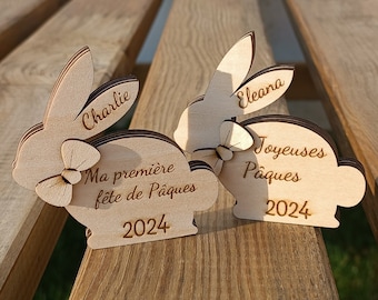 Ma première fête de Pâques - Joyeuses Pâques - Lapin de pâques personnalisé