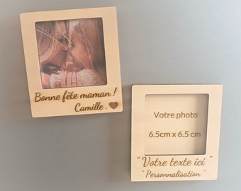 Magnet cadre photo fêtes des mères, magnet photo polaroid ou 8x6 personnalisé, cadre photo aimanté personnaliser, bonne fête maman, original