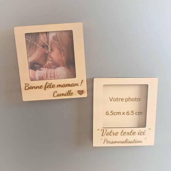 Magnet cadre photo fêtes des mères, magnet photo polaroid ou 8x6 personnalisé, cadre photo aimanté personnaliser, bonne fête maman, original