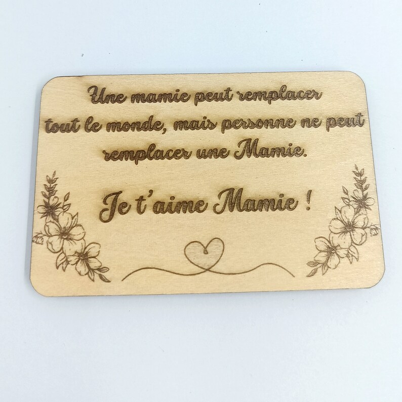 Fête des grands mères, Cadeau fête des grand mères, magnet personnaliser, porte clé recto verso personnaliser. image 4