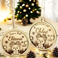Personalized wooden Christmas bauble - First Christmas - Merry Christmas - My first personalized Christmas. product logo