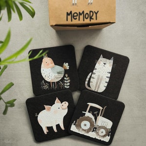 Memory für Kinder / Filzmemory / Montessori Spiel / Geschenk für Kinder / Kartenspiel Filz