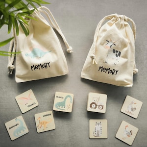 Memory für Kinder / Holzmemory / Montessori Spiel / Geschenk für Kinder / Kartenspiel Holz