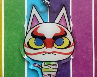 Double-sided Acrylic Kabuki Keychain Charm