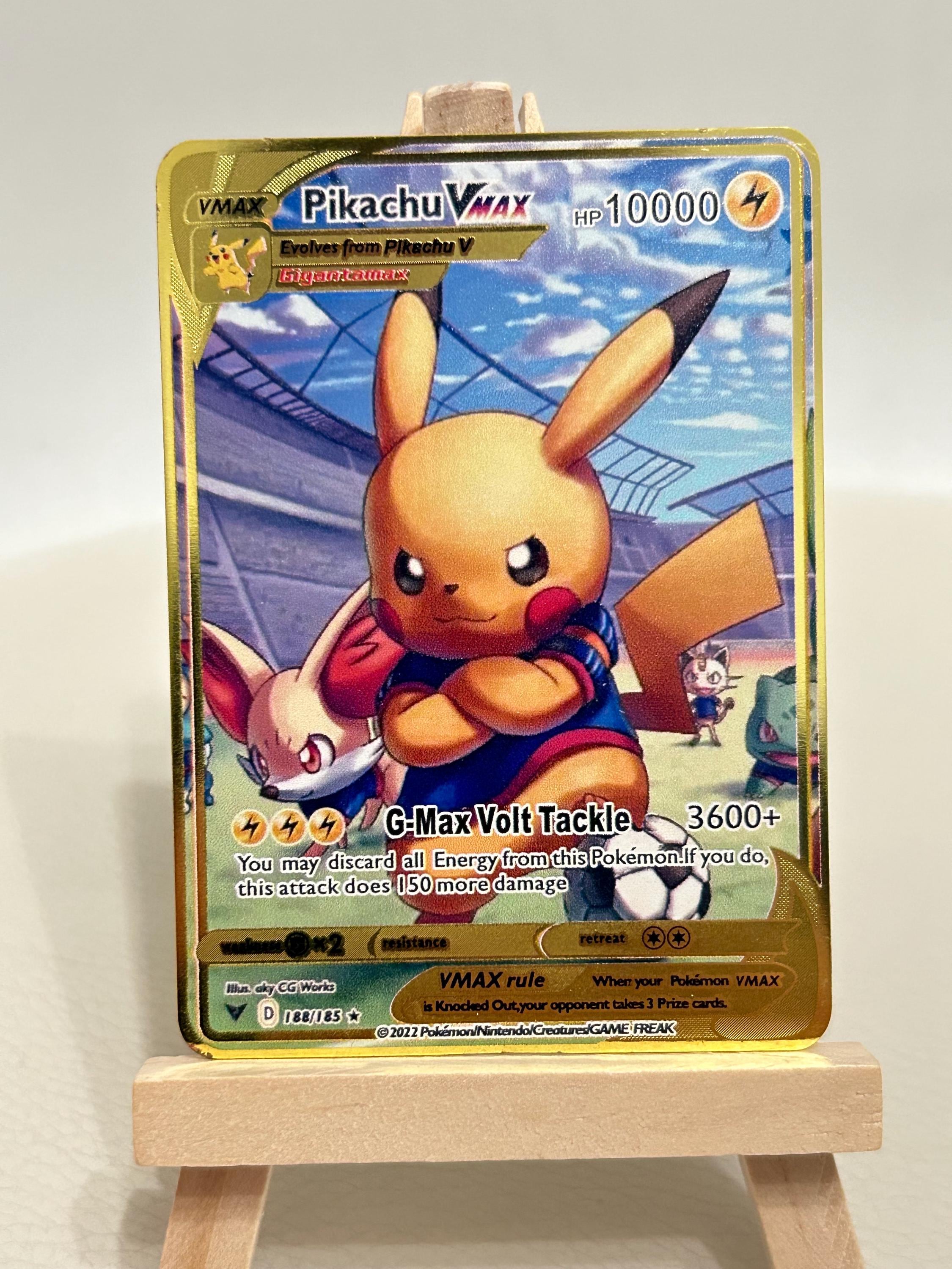 Gold Metal Pokemon Cards Pikachu Selections Custom Solid Heavy Christmas  Gift Art Handmade Display - Etsy