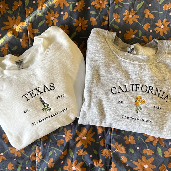 Flower Sweatshirt Etsy