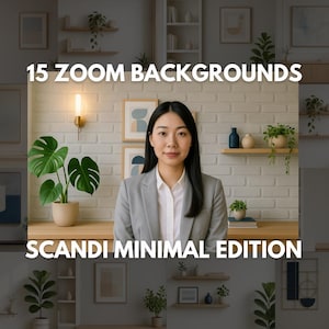 Minimalist Home Office Zoom Backgrounds Bundle | Virtual Meeting Background | Realistic Professional Workspace  Backdrops | Virtual Backdrop