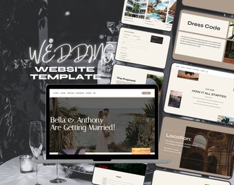 Wedding Invitation RSVP Website, RSVP Wedding Template, Online Wedding Invitation, Paperless Wedding Invite, Wedding Invitation Template