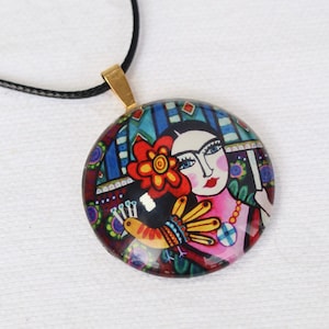 Colorful Picasso-Frida art handcrafted jewelry sets