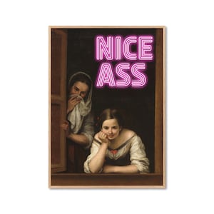 Nice Ass Poster Badezimmer Bilder Lustig Schlafzimmer Bild Gäste WC Deko Badezimmer Print Poster Vintage Deko Trendige Poster Art Deco
