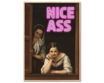 Nice Ass Poster Badezimmer Bilder Lustig Schlafzimmer Bild Gäste WC Deko Badezimmer Print Poster Vintage Deko Trendige Poster Art Deco