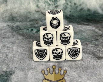 Battle Dice, Classic White, Set of 6