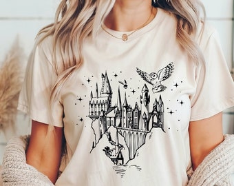 Comfort Colors Wizard School Shirt, Magical Castle T-Shirt, Nerd Gift, Universal Vacation Tee, Universal Studios Shirt For Family