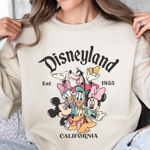 Disneyland California Sweatshirt, Disneyland Est. 1955 Sweater, Disneyworld Hoodie, Disney Sweatshirt, Mickey And Friends Sweater, Disney