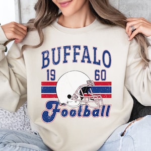 Buffalo Football Sweatshirt, Vintage Style Buffalo Football Sweater, Buffalo Hoodies, Sunday Football Sweatshirt, Buffalo Football Fan Gift