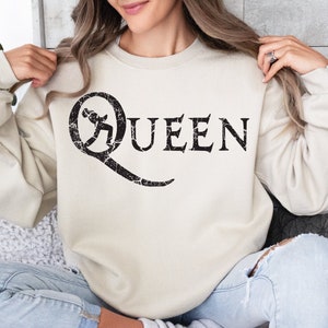 Retro Queen Rock Band Sweatshirt, Nostalgic Freddie Mercury Hoodie, Vintage Feel The Rhapsody Tour Sweater, Queen Clothing