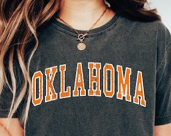 Comfort Colors Vintage Oklahoma Shirt, Women’s Oklahoma Shirt, Home State Shirt, Oklahoma Travel Gift, Game Day Shirt, Oklahoma Lover