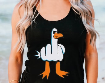 Don't Duck With Me Tank Top, Funny Sarcastic Graphic Tank Top, Funny Gift, Whimsical Duck Tank Tops, Sarcastic Shirt