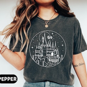Comfort Colors Wizard School Shirt, Magical Castle T-Shirt, Universal Vacation Tee, Nerd Gift, Universal Studios Shirt For Family
